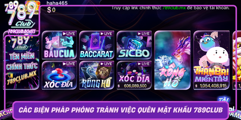 Cac Bien Phap Phong Tranh Viec Quen Mat Khau 789Club0